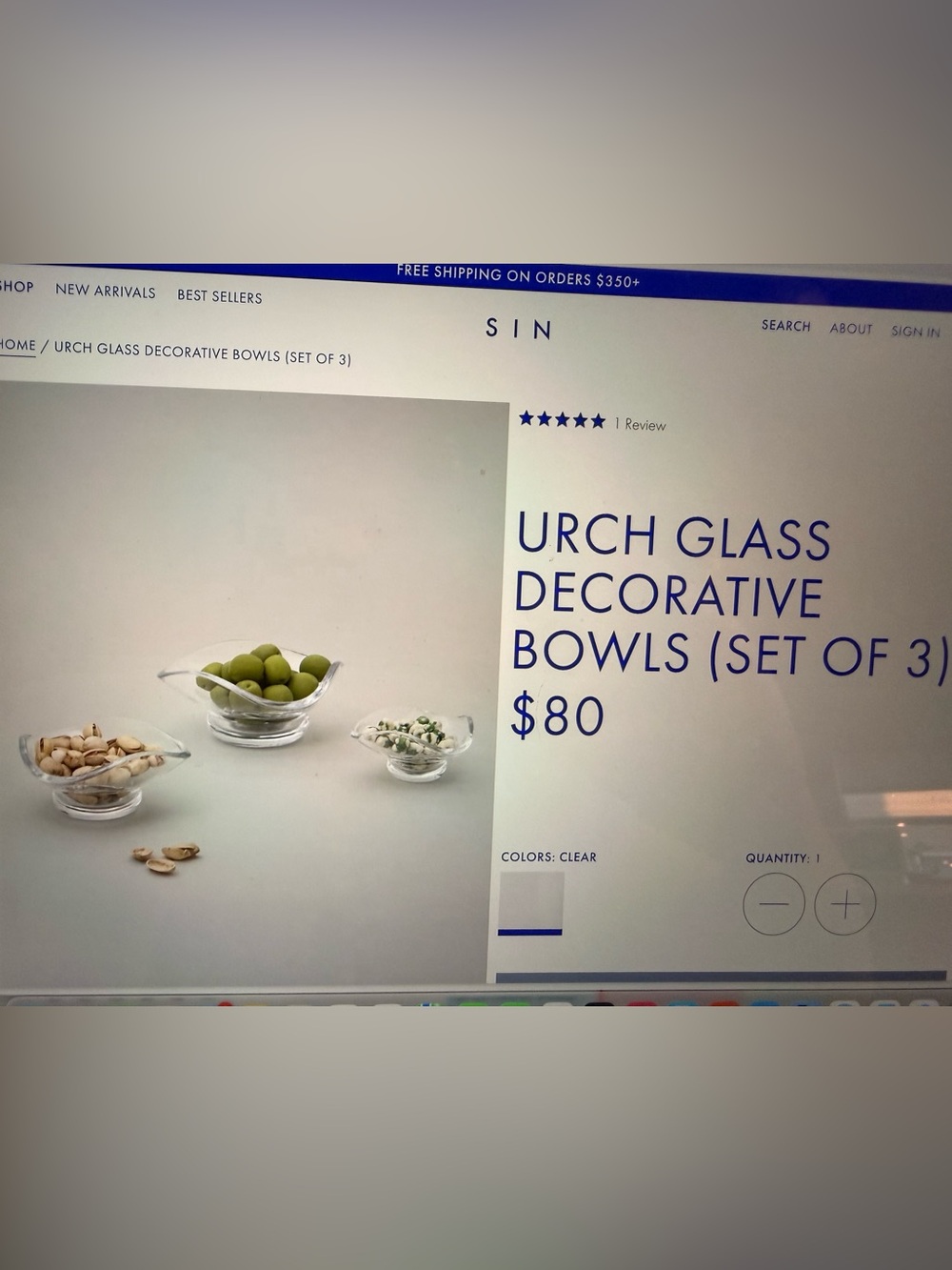 SIN Glass Nesting Bowls